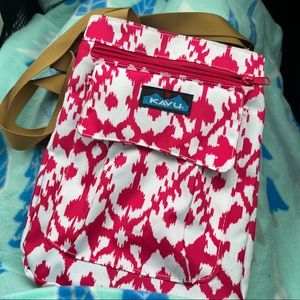 Pink & White Kavu Crossbody Purse